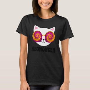 Miauw O Ween Tie Dye Halloween Griezelig T-shirt