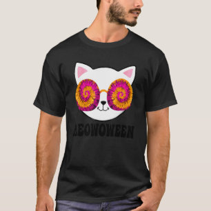 Miauw O Ween Tie Dye Halloween Griezelig T-shirt