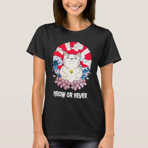 Miauw of nooit kat memes kitten trending kat mam t-shirt