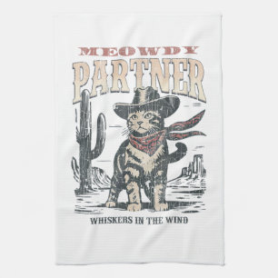 Miauw Partner Cowboy Kat Theedoek