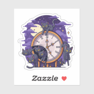 Miauw-tastic Midnight - Halloween Cat Takeover Sticker