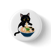 Miauw-tastisch Ramen Feest: Schattigee kattenbadge