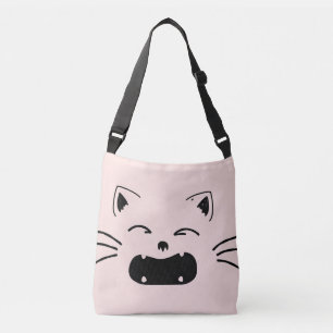 Miauw-tastische Kat-Print Tas: Draag Stijlvolle Ka Crossbody Tas