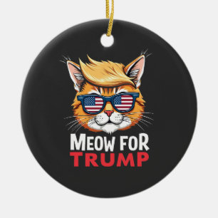 Miauw voor verkiezing Trump Cat Kitten Keramisch Ornament