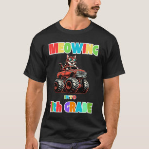 Miauwend naar de 11e klas Funny Cat terug naar sch T-shirt