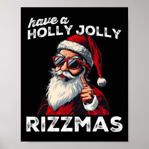 Miauwende Kerstman Miauw Grappige Kerstman Meme Ri Poster