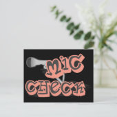 Mic Check Briefkaart (Staand voorkant)