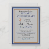 Mic Drop Blue Green Retraite Party Invitation (Devant / Derrière)