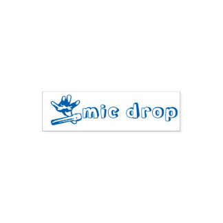 Mic Drop Teacher Stamp Zelfinktende Stempel