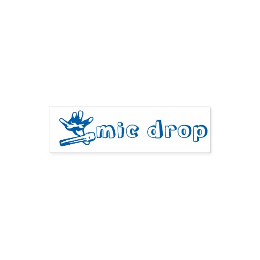 Mic Drop Teacher Stamp Zelfinktende Stempel (Design)