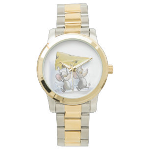Mic en Mac die de kaas in de gaten houden Horloge