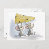 Mic en Mac die het Briefkaart op de kaas binnenhal (Voorkant / Achterkant)