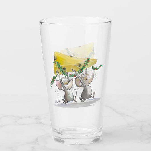 Mic & Mac die kerstkaasglas binnenhalen Glas (Voorkant)