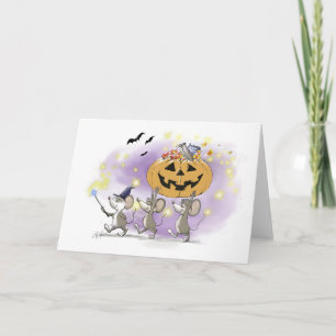 Mic, Mac en Moe's Happy Halloween Feestdagen Kaart