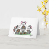 Mic, Mac en Moe's Happy Vaderdag Illustratie Kaart (Gele Bloem)