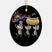 Mic, Mac en Moe's vierde van juli picknick Keramisch Ornament (Rechts)