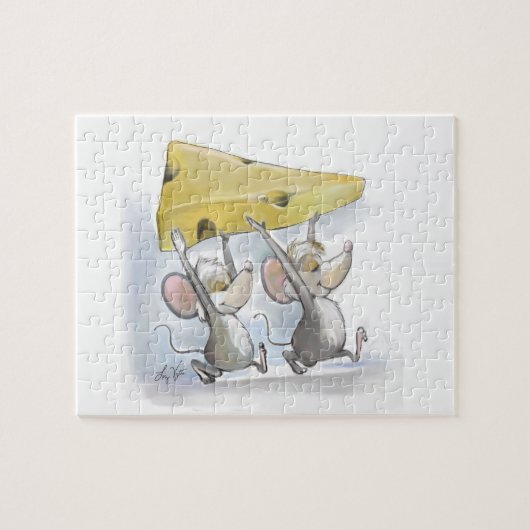 Mic & Mac En Train D'Apporter Le Puzzle Du Fromage (Horizontal)