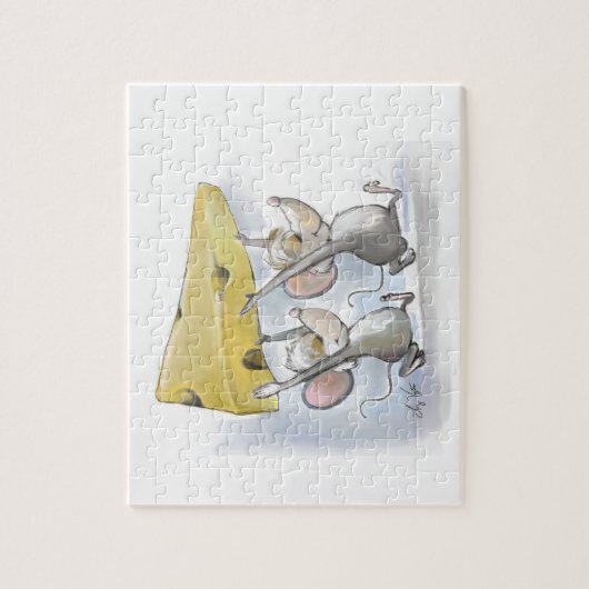 Mic & Mac En Train D'Apporter Le Puzzle Du Fromage (Vertical)