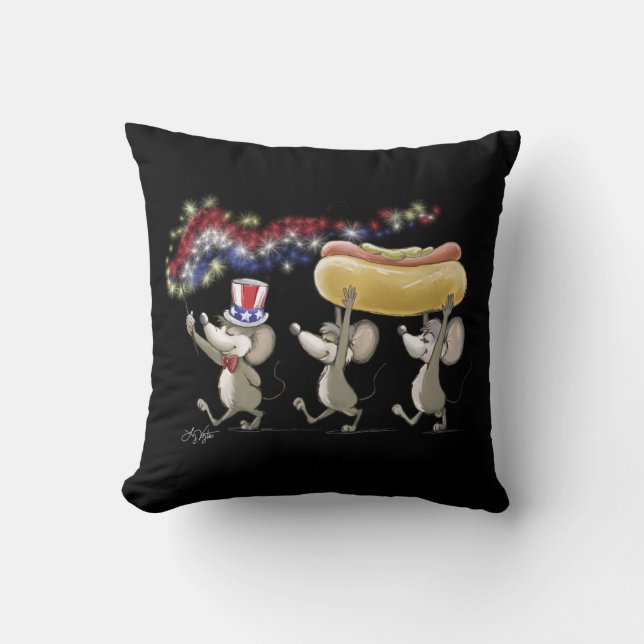 Mic, Mac Et Moe 4 juillet Coussin de nuit (Recto)
