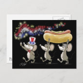 Mic Mac & Moe's 4e van juli Picnic Briefkaart (Voorkant / Achterkant)