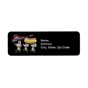 Mic, Mac & Moe's 4th Of July Night Address Labels