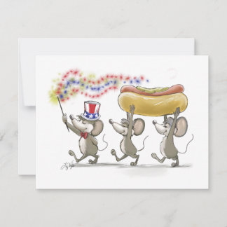 Mic, Mac & Moe's Happy 4 juillet Invitations