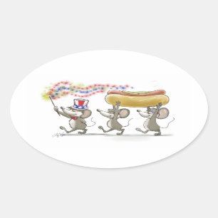 Mic, Mac & Moe's Happy 4 juli Sticker