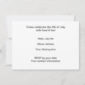 Mic, Mac & Moe's Happy 4 juli Uitnodigingen (Achterkant)