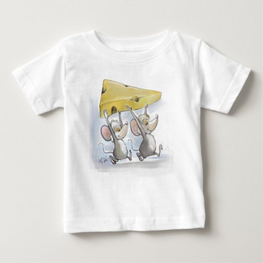 Mic & Mac Portant Le T-Shirt Pour Enfant Au Fromag (Devant)