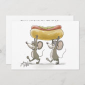 Mic & Mac's Picnic/BBQ Vierde van juli Uitnodiging (Voorkant / Achterkant)