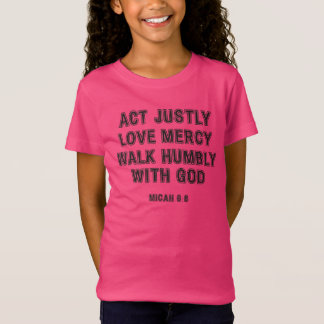 Micah 6:8 Act Justly Black Boundtext T-shirt