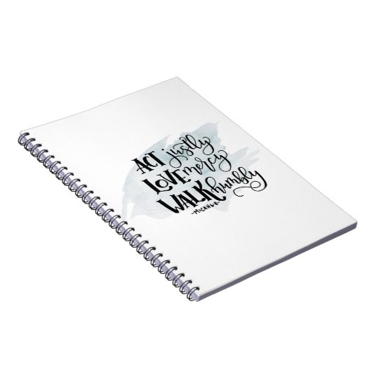 Micah 6:8 Carnet spiral (Côté Droit)