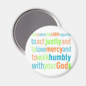 Micah 6:8 magneet (Voorkant / Achterkant)