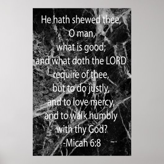 Micah 6:8 poster (Voorkant)