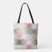 Micah 6:8 Roze & Groene Diamond Geometric Draagtas (Achterkant)