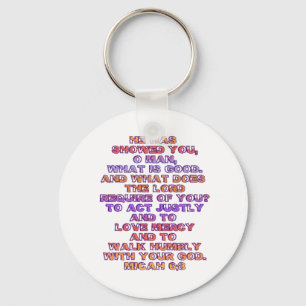 Micah 6:8 sleutelhanger