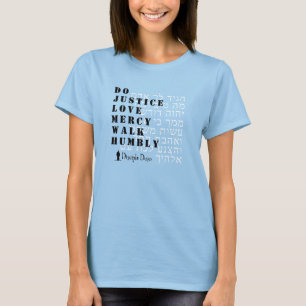 Micah 6:8 T-shirt femme hébraïque