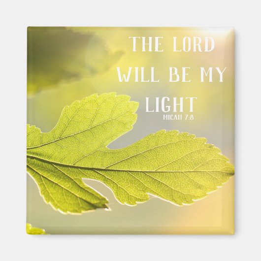 Micah 7:8 Sunny Leaf Magnet Magneet (Voorkant)