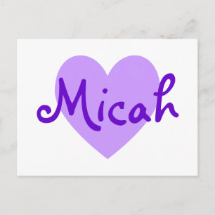 Micah in Paars Briefkaart