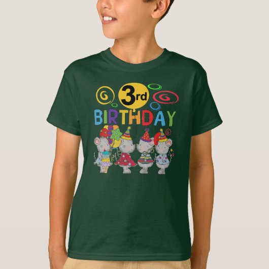 Mice 3e anniversaire T-shirts et cadeaux (Devant)