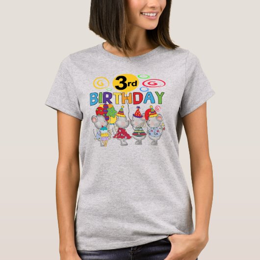 Mice 3e anniversaire T-shirts et cadeaux (Devant)
