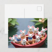 Mice Ahoy! Leuke dierlijke muis Briefkaart (Voorkant / Achterkant)