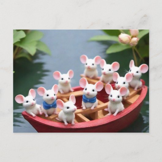 Mice Ahoy! Leuke dierlijke muis Briefkaart (Voorkant)