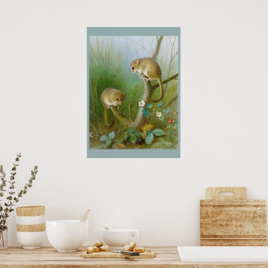 Mice CC0123 Poster de la chambre pour enfants (Cuisine)