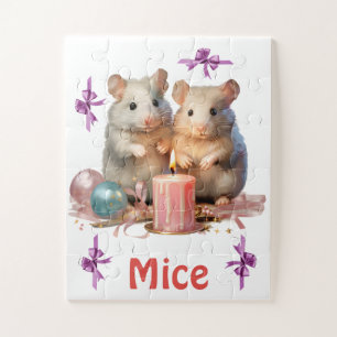 Mice Christmas Puzzle pour enfants, 5 ans et plus
