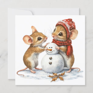 Mice Flat Christmas Kaart