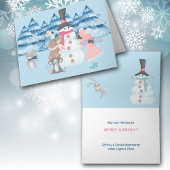 Mice Help bij het bouwen van Snowman Cute-kerstkaa Kaart