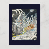 Mice Pulling Snail Sleigh Briefkaart (Voorkant)