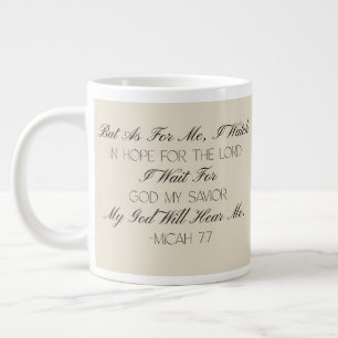 Micée 7:7 Mug avec verset biblique d'espérance