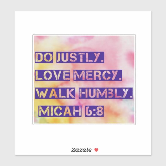 Micha 6:8 Sticker (Vel)